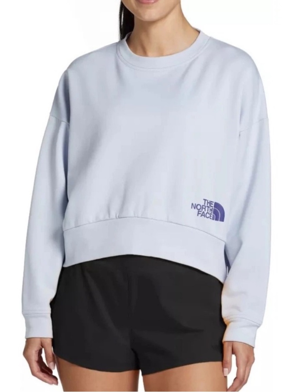 The North Face Oversized Horizon Fleece Crew Sweatshirt Dusty Periwinkle Large